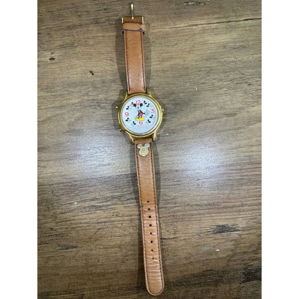 Loris Mickey Mouse Musical Wrist Watch Analog  Untested. As Is. DISNEY